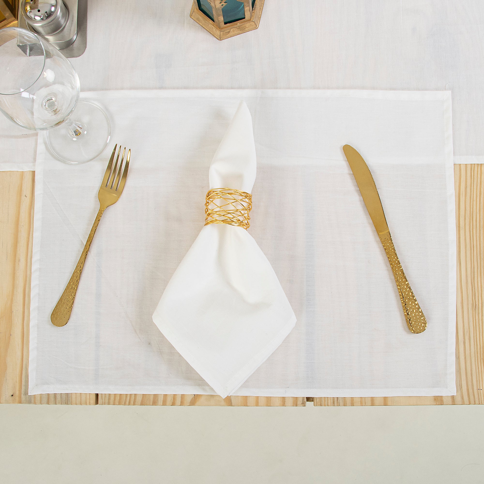 Premium White Indian Cotton Table Runner