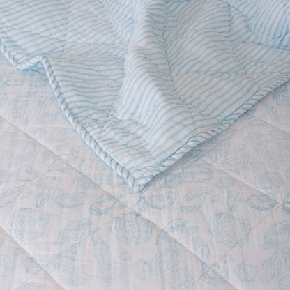 Premium White Reversible Pure Cotton Machine Quilt