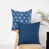 Printed Cotton Indigo Cushion Cover