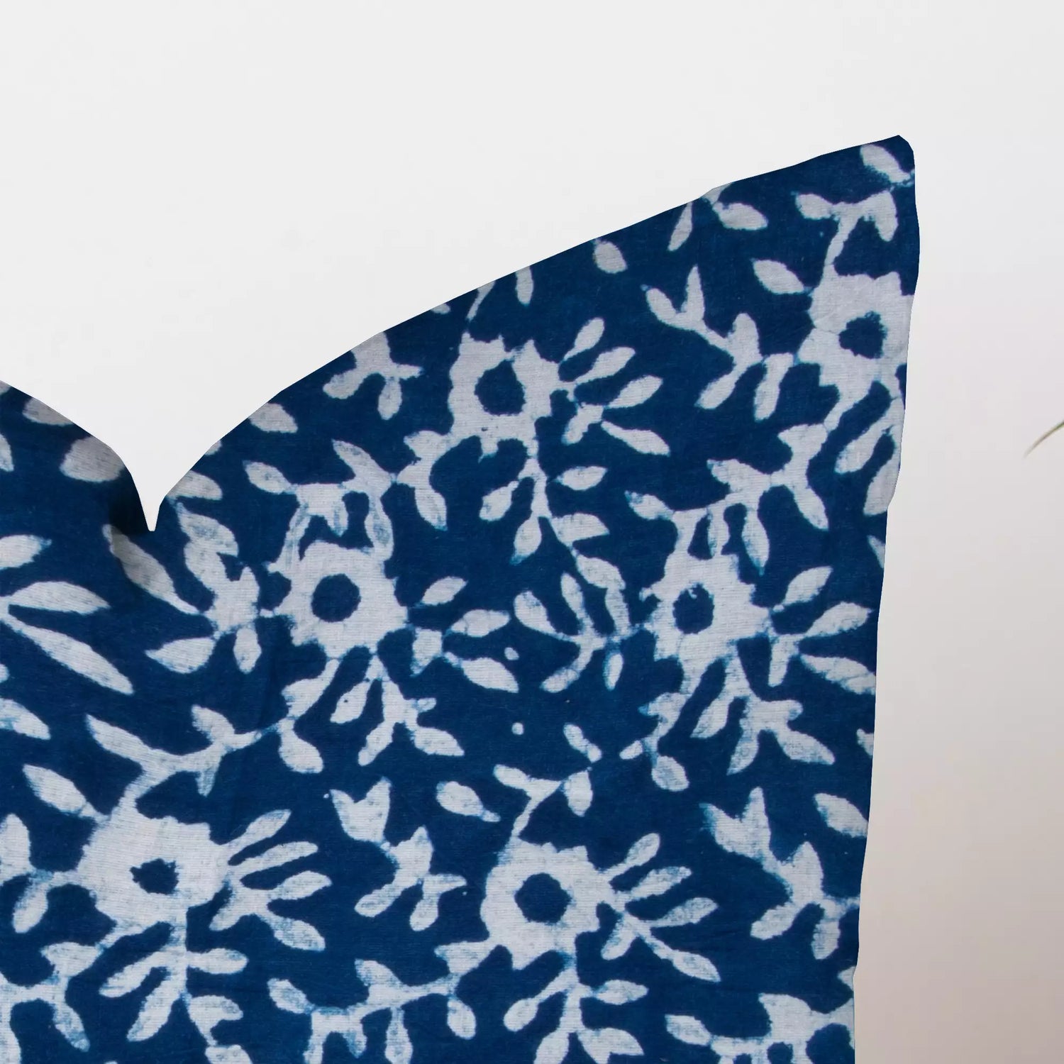 Printed Cotton Indigo Cushion Cover