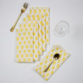 Pure Cotton Booti Hand Block Printed Cloth Napkin
