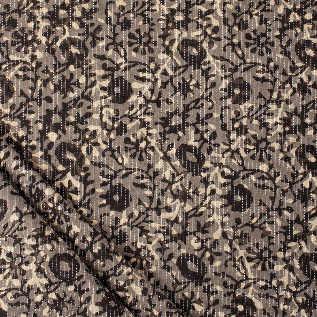 Pure Cotton Dabu Hand Block Printed Kantha Fabric