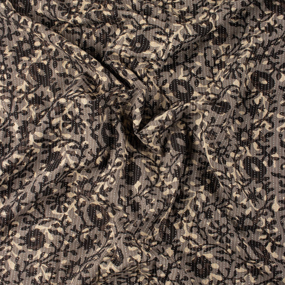 Pure Cotton Dabu Hand Block Printed Kantha Fabric