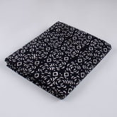 Pure Cotton Hand Block Printed Black & White Fabric
