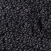 Pure Cotton Hand Block Printed Black & White Fabric