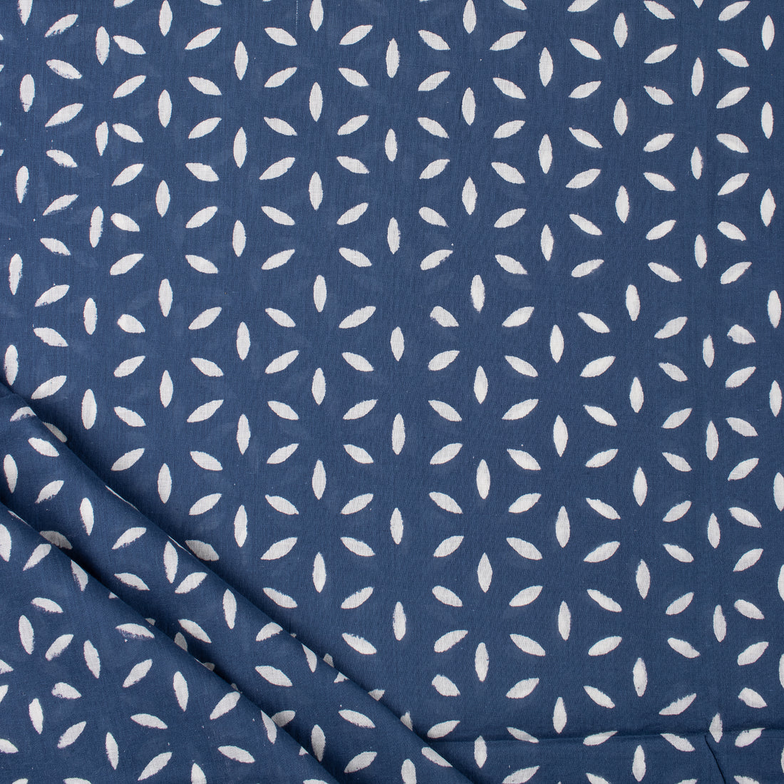 Pure Cotton Hand Block Printed Discharge Fabric