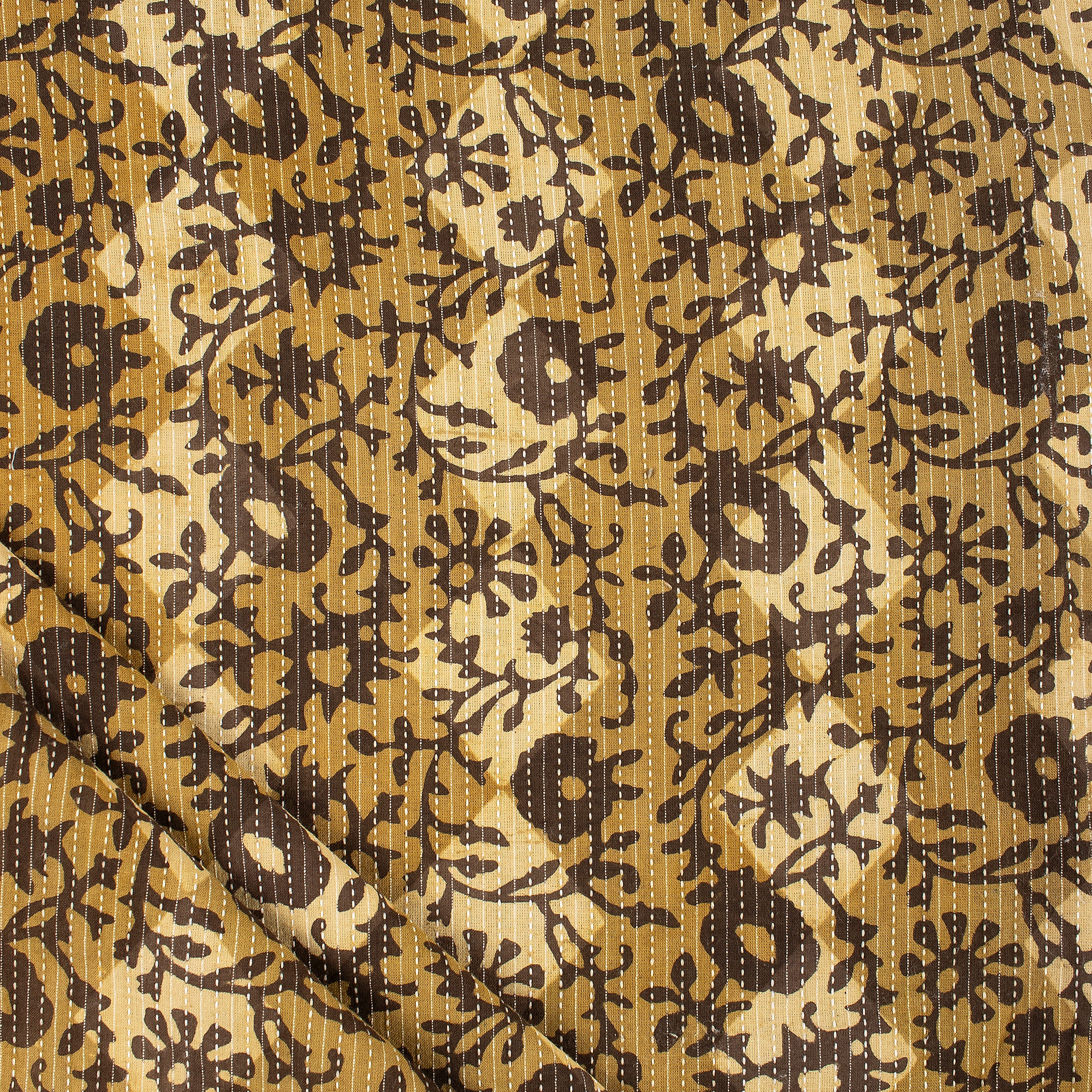 Pure Cotton Hand Printed Dabu Kantha Fabric