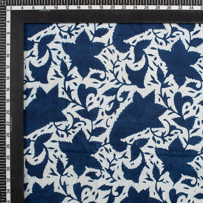 Pure Cotton Hand Printed Indigo Fabric