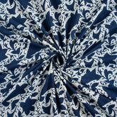 Pure Cotton Hand Printed Indigo Fabric