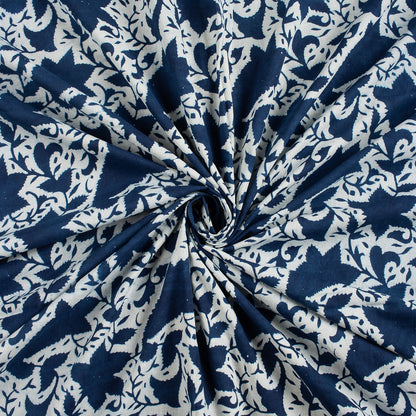 Pure Cotton Hand Printed Indigo Fabric