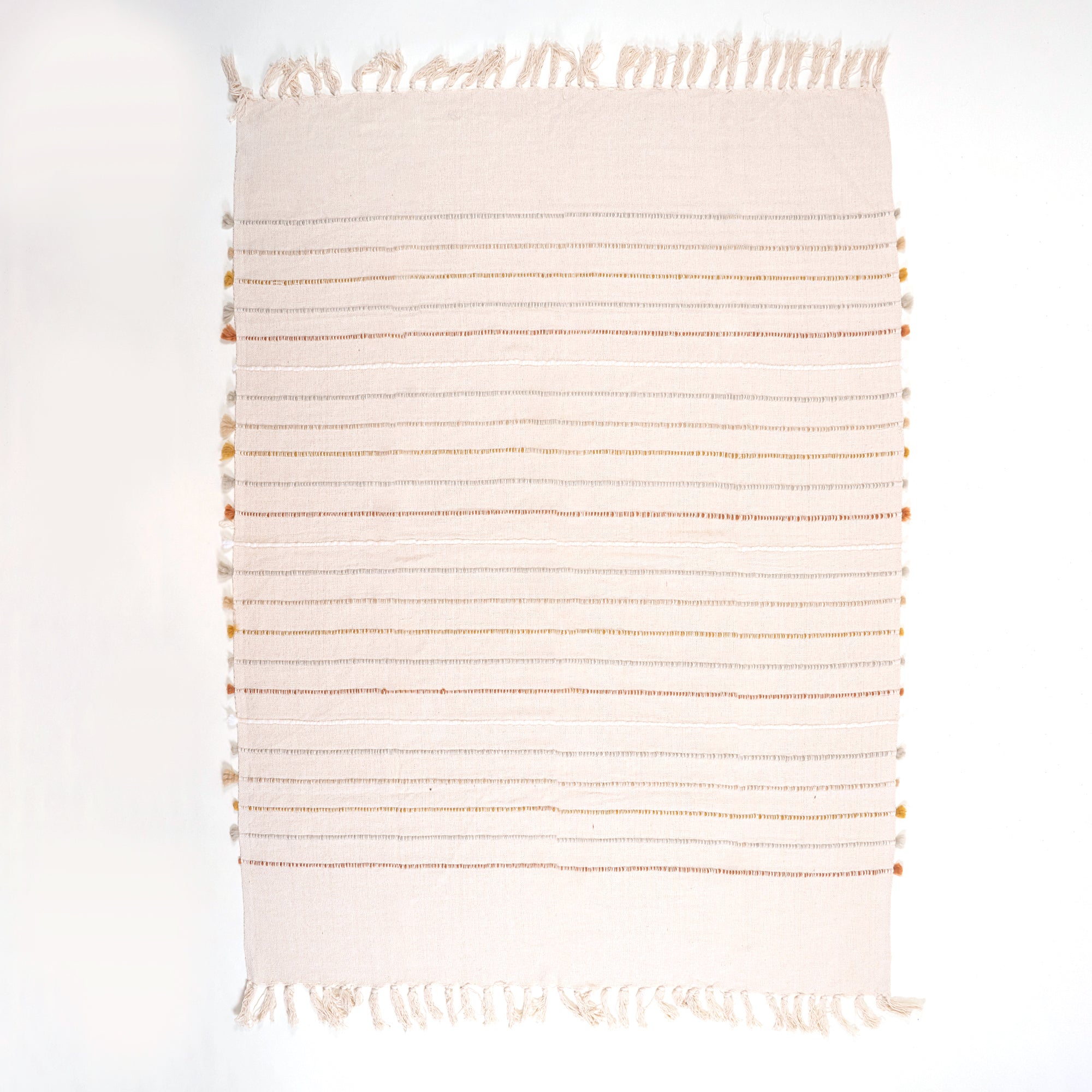 Pure Cotton Hand Woven Striped Woven Throws