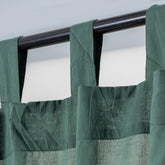 Pure Cotton Solid Dark Green Cotton Curtain