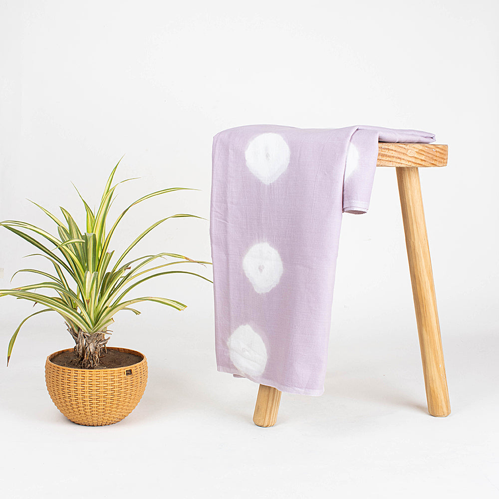 Purple Cotton Tie Dye Shibori Fabric