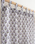 Purple Floral Block Prined Cotton Curtain for Door Online