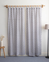Purple Floral Block Prined Cotton Curtain for Door Online