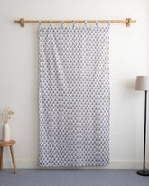 Purple Floral Block Prined Cotton Curtain for Door Online