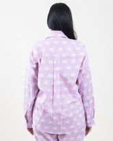 Purple Hand Printed Cotton Cord Set for Ladies in India