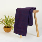 Purple Stipes Dabu Hand Block Print Cotton Fabric