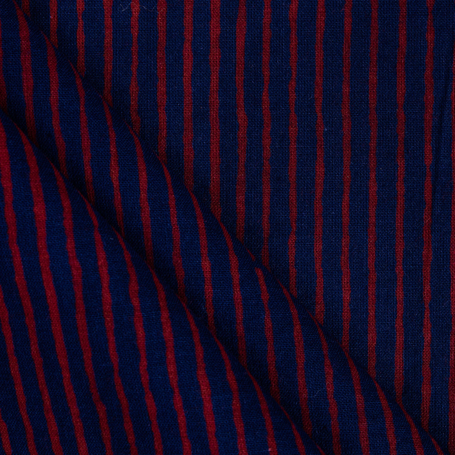 Purple Stipes Dabu Hand Block Print Cotton Fabric
