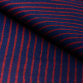 Purple Stipes Dabu Hand Block Print Cotton Fabric