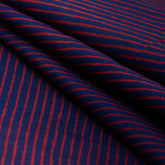 Purple Stipes Dabu Hand Block Print Cotton Fabric
