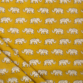 Quality Elephant Bagru Hand Block Printed Fabric