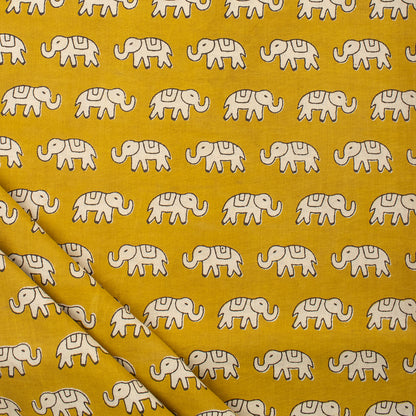 Quality Elephant Bagru Hand Block Printed Fabric