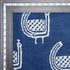 Quality Indigo Peafowl Printed Cotton Fabric