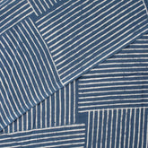 Stripe Handmade Indigo Blue Fabric