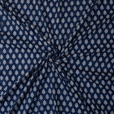 Blue Booty Printed Discharge Fabric