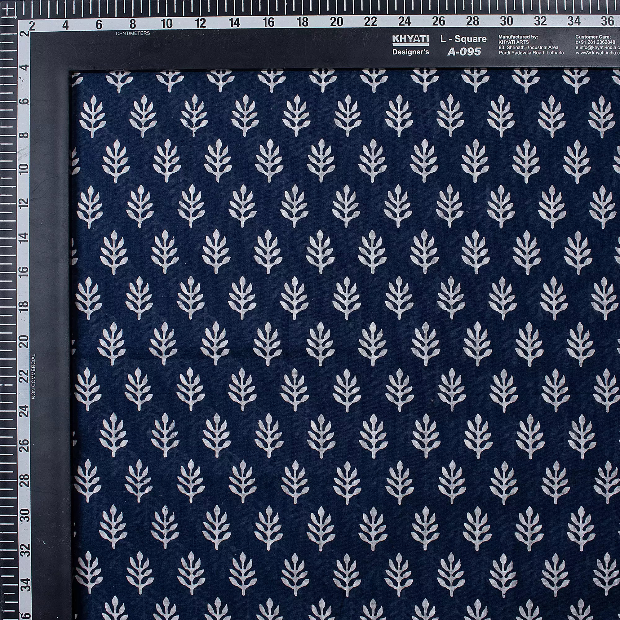 Blue Booty Printed Discharge Fabric
