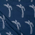 Bird Print Hand Block Cotton Blue Discharge Fabric by the Yard