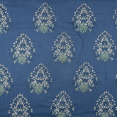 Discharge Hand Block Printed Boota Organic Cotton Fabric