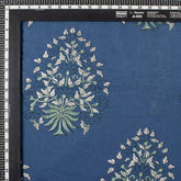 Discharge Hand Block Printed Boota Organic Cotton Fabric