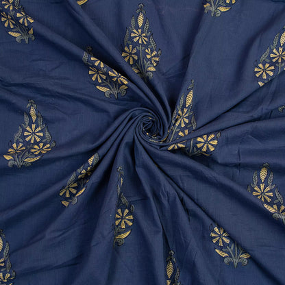 Pure Cotton Hand Block Printed Running Discharge Fabric