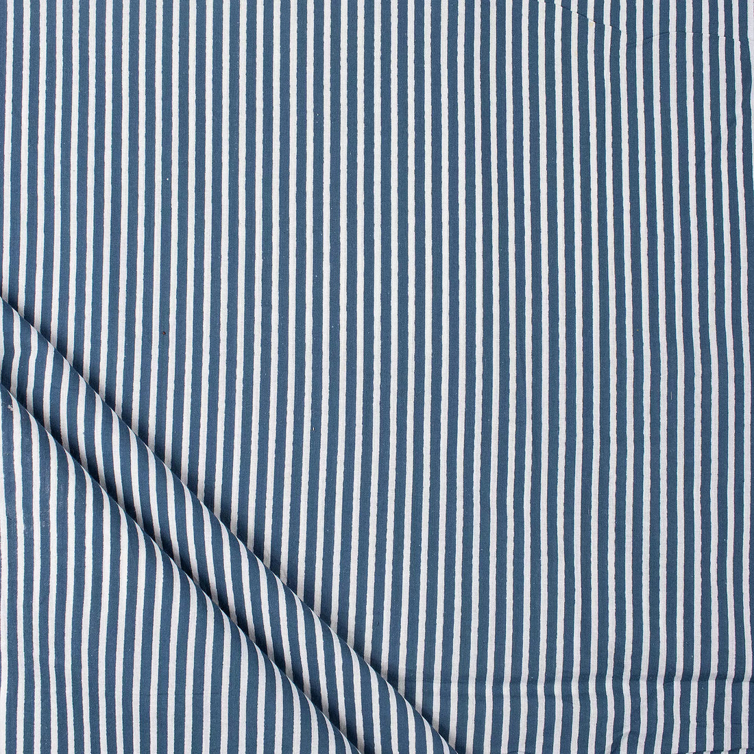 Stripe Block Printed Cotton Discharge Fabric for Dress Material