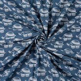 Elephant Printed Cotton Discharge Fabric for Clothing