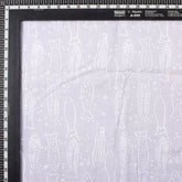 Fish Hand Block Printed Discharge Cotton Fabric