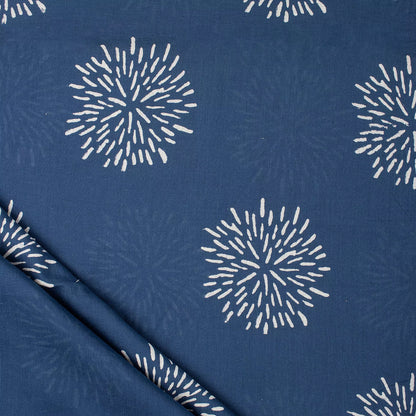 Discharge Hand Block printed Cotton Fabric For Dress