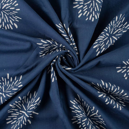 Discharge Hand Block printed Cotton Fabric For Dress