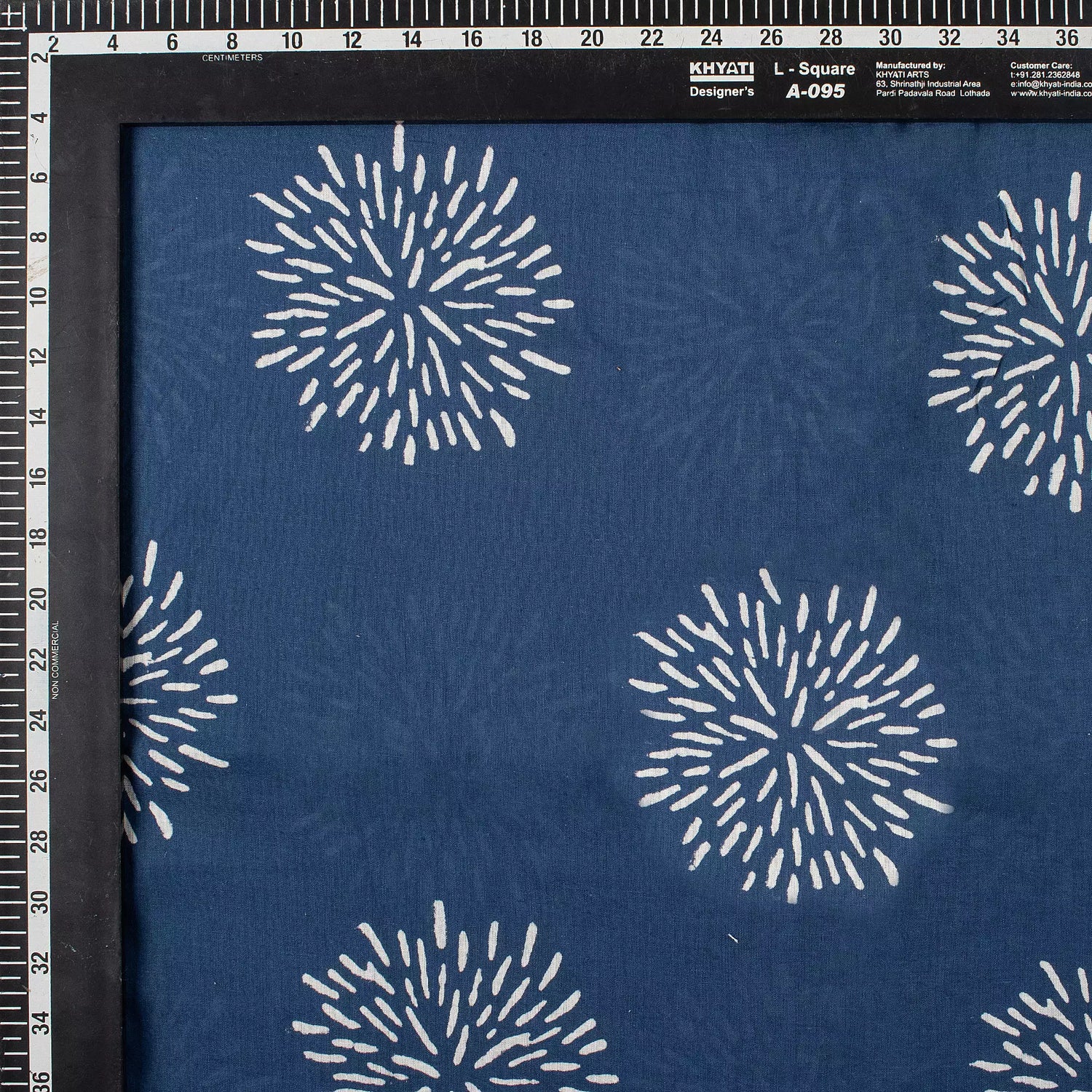 Discharge Hand Block printed Cotton Fabric For Dress