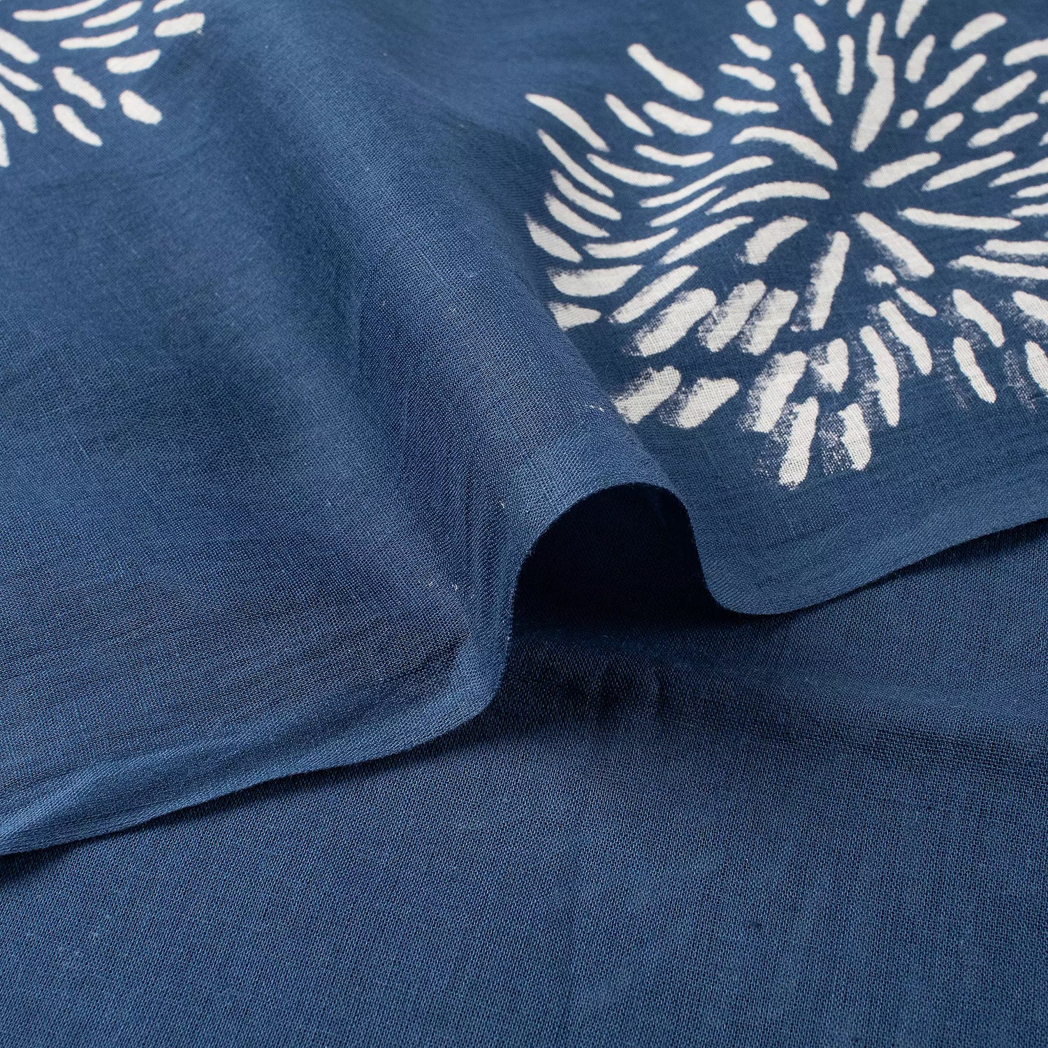 Discharge Hand Block printed Cotton Fabric For Dress