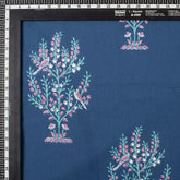 Blue Indian Boota Hand Block Printed Discharge Fabric