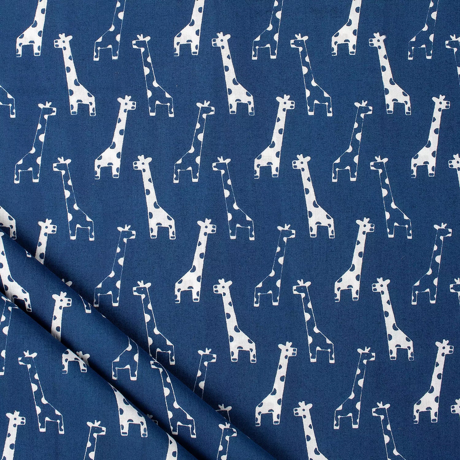 Hand Block Giraffe Print Discharge Fabric