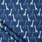 Hand Block Giraffe Print Discharge Fabric