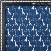 Hand Block Giraffe Print Discharge Fabric