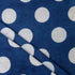 Indigo Blue Polka Dots Hand Block Printed Discharge Fabric