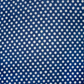 Indigo Blue Polka Dots Hand Block Printed Discharge Fabric