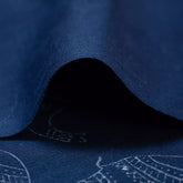 Premium Dark Blue Elephant Printed Discharge Fabric