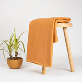 Orange Cotton Yarn Dyed Solid Fabric Online